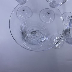 Mikasa Alexandra Pattern Crystal 9 1/4” Flared Glasses w/Two Rings Set Of 5