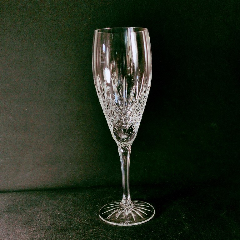 GALWAY O’HARA CHAMPAGNE FLUTE, Cut Lead Crystal, 8 1/2″, 8 Oz, Made in IRELAND