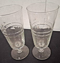 Rock Sharpe Wayne #3006 Iced Tea Crystal Footed Tumbler/Goblet(s) – Set of 2