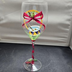 Block Basics 12 Days of Christmas Goblet 12 Drummers Drumming Hand Painted 9″