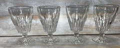 Hazel Ware Starlight Stemware Starter Set 12 pc Glasses Vintage MCM Crystal Cut