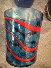 Eben Horton Venetian Style Glass LB Tumblers 2007 Hand Blown Set 6 Signed Rare