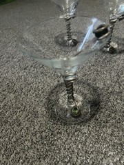 Vintage Martini Glasses Set set of 6