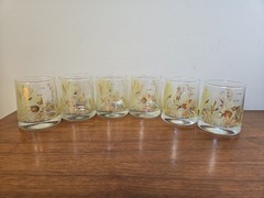 Vintage Bartlett Collins UNDER THE SEA 22K Gold 3.5″ Juice GLASSES 6 0z. Tumbler