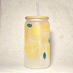 Coffee Quips Crafted Lemonade Glass Can Tumbler