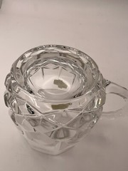 Vintage MCM 24% Lead Cut Yugoslavian Crystal Zajecar Mini Mug Cup 3″ Beer Stein