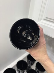 Vintage Nortake Sweet Swirl Wine Glass set of 6 Black 7.25” Wine