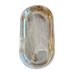 Hand Blown Swirl Art Glass Jewelry Trinket Tray Dish Decor