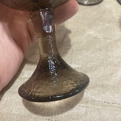 Set Of 6 Fostoria «Woodland Brown» Gray Wine Glasses Goblets Bundle Lot