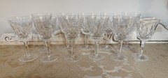 Set of 11~ Waterford «LISMORE Crystal ~ White Wine Glasses ~ 5 1/2» Tall