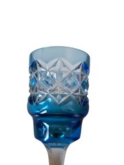 Faberge Crystal Cordial Glass Na Zdorovye Blue