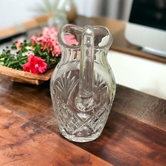 VTG Etched St. Louis French Cut Crystal Chantilly Clear Pattern Water Jug 44 oz