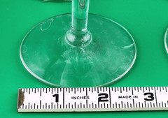 Set Of 4 Libby Stem Glasses 8oz. Frosted Leaves Silver Rimmed 7″ Tall 80’s