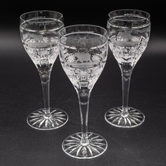 Bohemian Crystal «Kenyan African» Elephant Wine Glasses Set of 3 – 7 7/8″