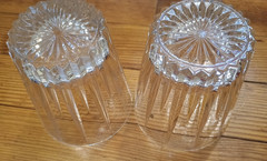 Vtg set lot 2 Beautiful Mikasa Crystal Starburst Double Old Fashioned Glasses
