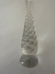 Circa 1930’s Cambridge Glass Drink Muddler and 2 Glass Cocktail Straws