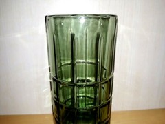 Vintage Kitchen Anchor Hocking Green Waffle Iced Tea Glass High Ball Tumbler