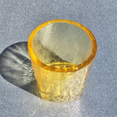 🍋 Heavy Bottom Scuffs 🍋 Citrus On The Rocks Glass 🍋 Signed 🍋 Fire and Light
