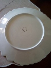 vintage Italian raspberries footed strainer set 2 pieces