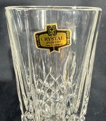 Zajecar 24% Lead Crystal Highball Glasses Set Of 4~Yugoslavia~8 Ozs