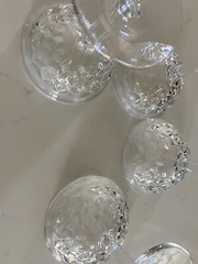 Lot Of Fostoria American Clear Cubist-Champagne/Martini Glasses Stem (2056)