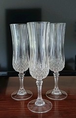 Durand CRISTAL D’ARQUES LONGCHAMP Champagne Flutes – Set/3 – Free Shipping