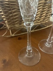 Oscar de la Renta WALDORF Crystal Toasting Flutes 8 7/8″ PAIR