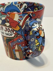 Ron Jon Surf Shop Psychedelic Ocean Cup Ceramic 4”