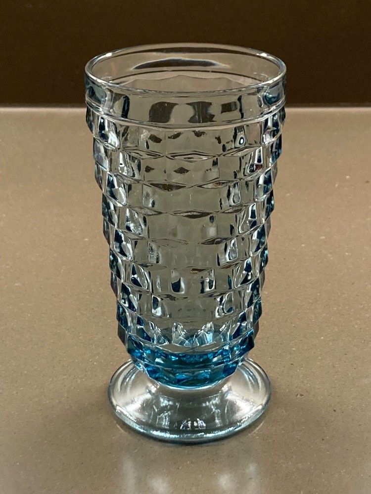Vintage Whitehall Blue Iced Tea Straight Rim Footed Tumbler – Indiana Glass