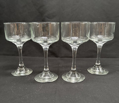 Set of 4 Cordial Sherry Wine Glasses Stemmed Clear All Occasion Glassware