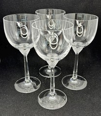 Villeroy & Boch Octavie Crystal Wine Glasses 7.7in Set of 4