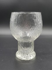 Indiana Glass Glacier Clear Water Goblet Textured Glasses 16Oz Set of 4
