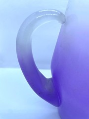 MCM Blendo Frosted Purple 80oz. Pitcher 11-3/4” Tall West Virginia Glass Co