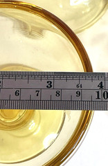 VTG Imperial Glass Hoffman House Heavy Honey Yellow Champagne Goblets Set Of 6