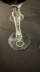VInatge Set of 4 Ruby Red Cut to Clear Hungarian Wine Goblets