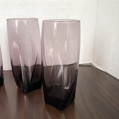 VTG Set of 4 Libbey Imperial Plum Glasses Tumblers Iced Tea 16 oz