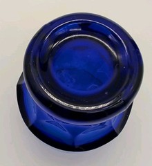 Vintage Georgian Cobalt Blue Glass Tumbler (1) Small 3.25” Tall