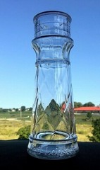 Red Lobster Collectible Optic Swirl Lighthouse Drinking Glass 8″ Tall 12 oz