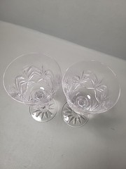 Galway Irish Crystal Kylemore Red Wine Glasses Set of 2 / 7.5” Tall