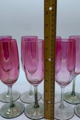 Pink To Rose Ombré Champagne Flutes