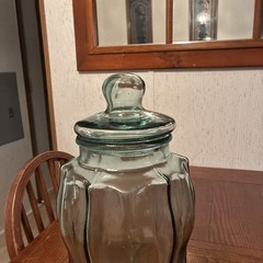 Vintage Beverage Dispenser Green Glass Brass Spigot Made Italy