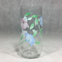 Luminarc France Morning Glory Chloe Pastel Floral Glass Tumblers Set of 3