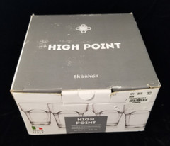 High Point – Shannon Crystal – Double Old Fashioned Glasses – 4 Pc Set – New