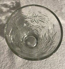 Princess House Fantasia Clear Glass 12 oz Tumblers 5″ Tall