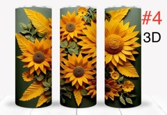 3d floral tumbler, multi color, 20 oz, stainless steel, new, small business.