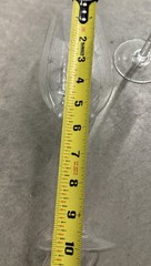 Set of 2 Crystal Long Stemmed Wine Glasses with “WINE” imprint