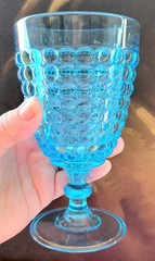 Adams EAPG Thousand Eye Turquoise Blue Sensation #160 Water Goblet USA 1874
