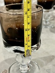 Vintage Carl Erickson Brown To Clear Goblet Glasses, 4 Total