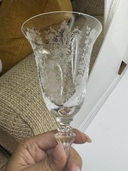 Tiffin Franciscan Cherokee Rose Water Goblets Set Of 2 *READ*