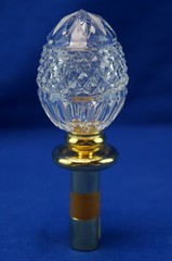 Wine Stopper with Crystal Egg, 4 7/8″, NWT